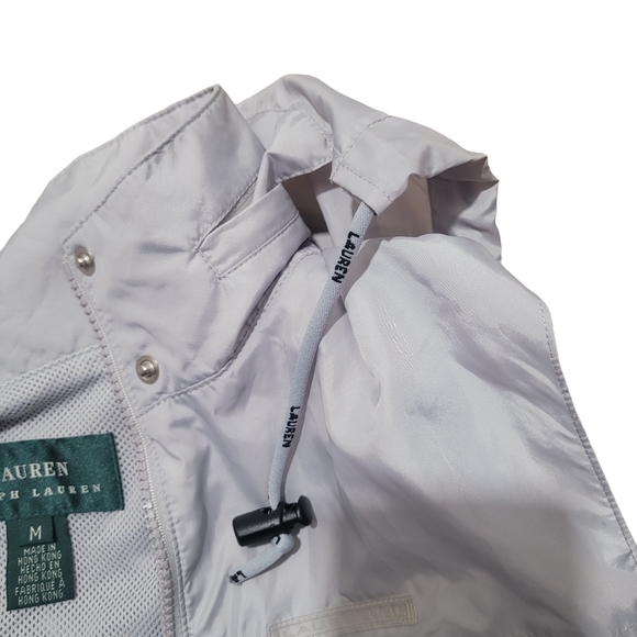 Ralph Lauren Polo Vest Women Medium Gray Full Zip Pockets Sleeveless  - Picture 4 of 7